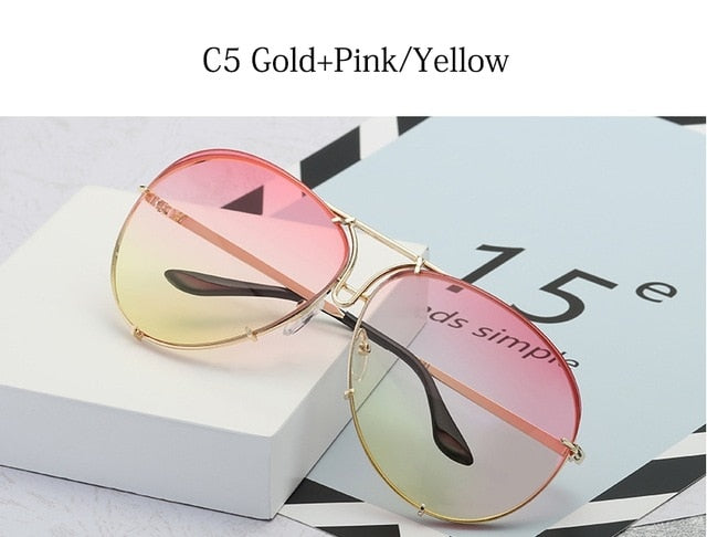 Luxury Pilot Silver Mirror Sunglasses