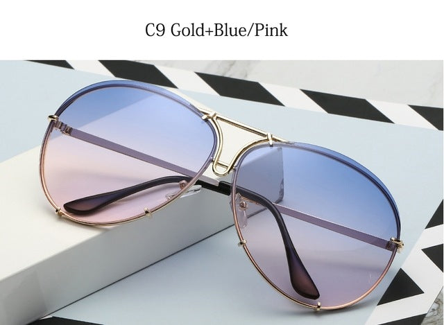 Luxury Pilot Silver Mirror Sunglasses