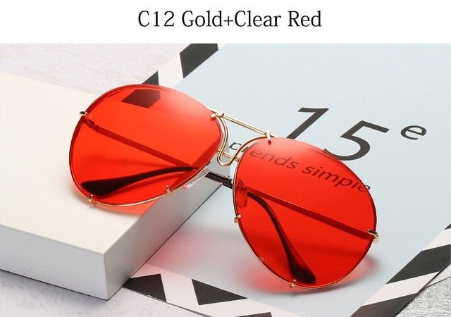 Luxury Pilot Silver Mirror Sunglasses