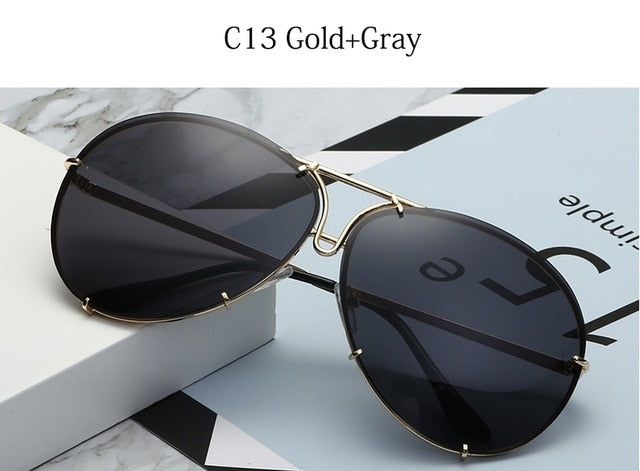 Luxury Pilot Silver Mirror Sunglasses