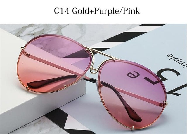 Luxury Pilot Silver Mirror Sunglasses