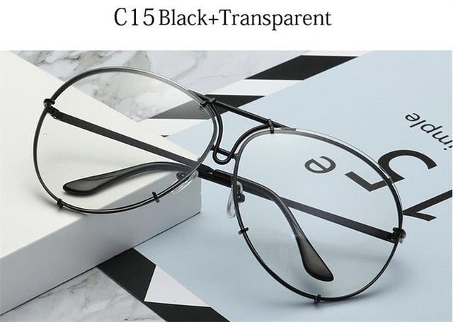 Luxury Pilot Silver Mirror Sunglasses