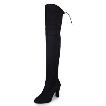 Leather Party Suede Over the Knee Boots