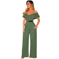 Backless Women Wide Loose Ruffled Jumpsuits