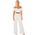 Backless Women Wide Loose Ruffled Jumpsuits