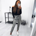 Casual Fashion Women England plaid pants