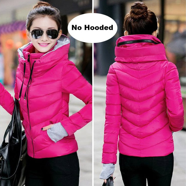 Short Cotton padded women Winter jacket