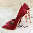 Elegant Metal Carved High Heels Women Pumps