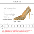 Thin Women Pointed Toe Metal Pumps High Heels