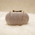 Clutch Bridal Metal Bow Shiny Handbags