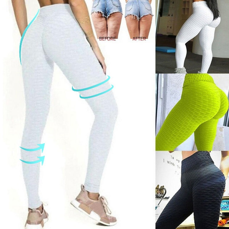 High Waist Elastic Fitness Slim Hip Push Up Gym Leggings