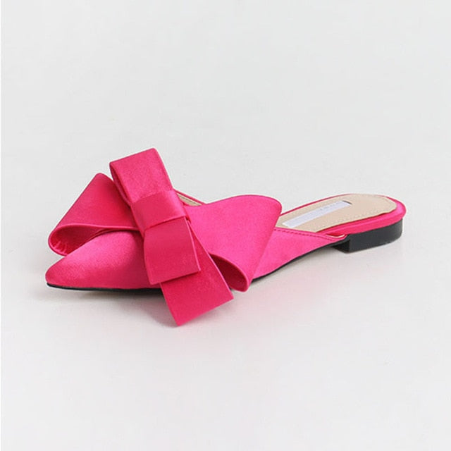 Pointed Bow tie Slippers