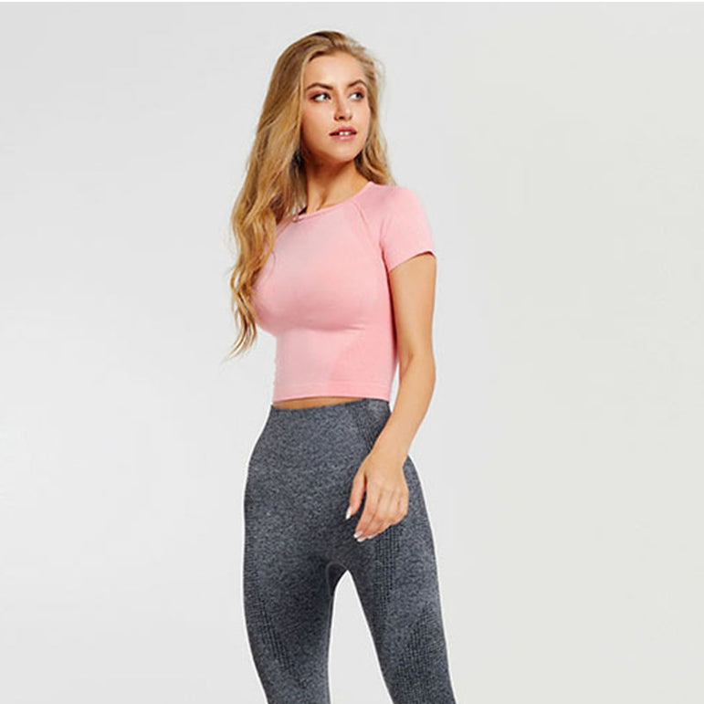 High Elastic Breathable Crop Top Yoga Shirts