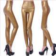 High Elastic Waist Leather Pants