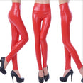 High Elastic Waist Leather Pants