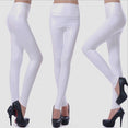 High Elastic Waist Leather Pants