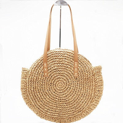 Crossbody Round Straw Shoulder Messenger Handmade HandBags