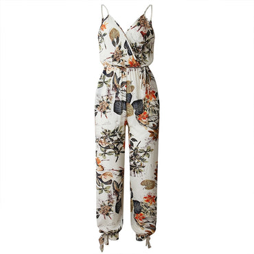 Floral Sleeveless Bodysuits Jumpsuit