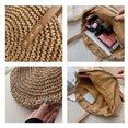 Casual Rattan Women Shoulder Circle Straw Handbags