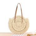 Casual Rattan Women Shoulder Circle Straw Handbags