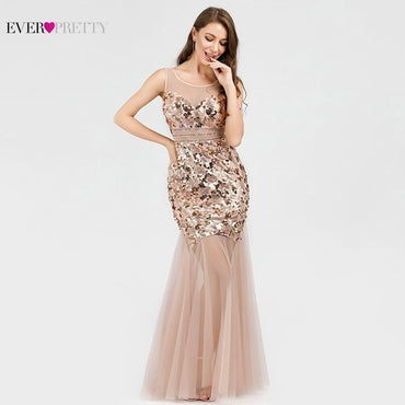 Elegant Pretty Mermaid Sequined Evening Dress