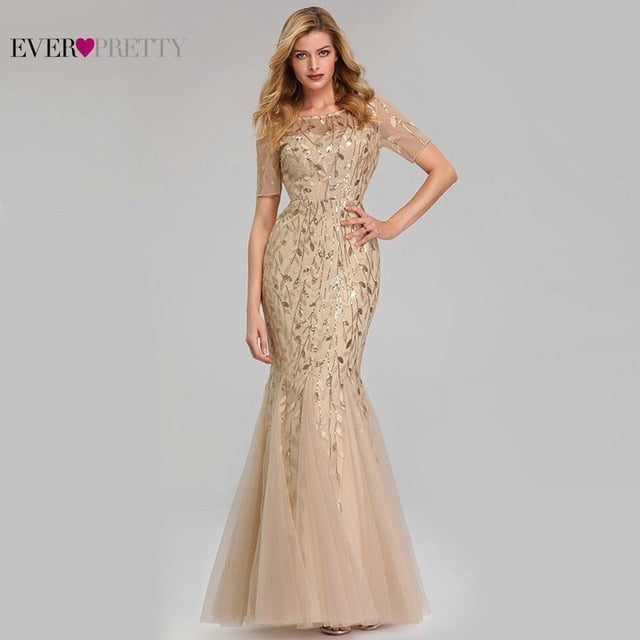 Elegant Pretty Mermaid Sequined Evening Dress