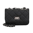 Leather Chain Lozenge Shoulder Handbags