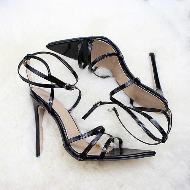 Super Thin Ankle Strap High Heels Women Sandals