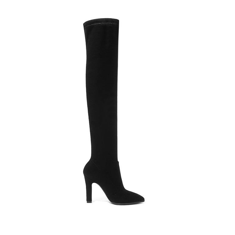 Slip on Over The Knee Thin High Heel Pointed Toe Boots