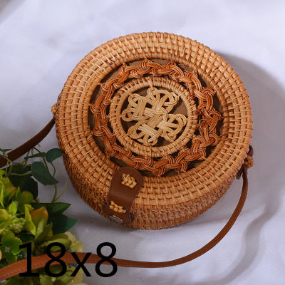 Crossbody Round Straw Shoulder Messenger Handmade HandBags