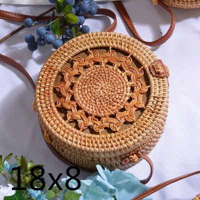 Crossbody Round Straw Shoulder Messenger Handmade HandBags