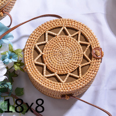 Crossbody Round Straw Shoulder Messenger Handmade HandBags