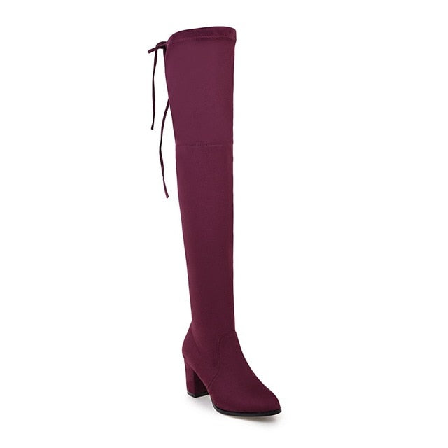 Over The Knee Square High Heel Women Boots